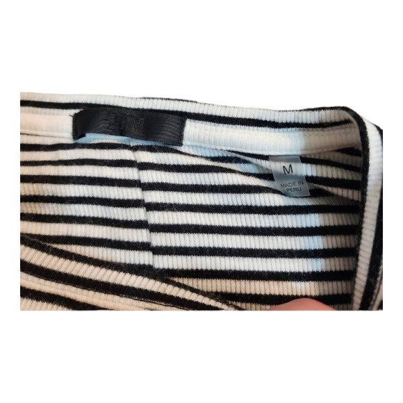 ATM Anthony Thomas Melillo black and white striped midi dress size medium - Picture 4 of 7